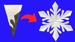 Comment faire un flocon de neige en papier 9 Kirigami Flocon de neige  Artisanat en papier de Noël [upl. by Yllom]