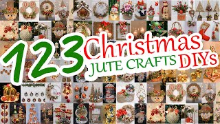 123 DIY Jute Christmas Decorations Ideas at Home 2024 COMPILATION [upl. by Ainosal]