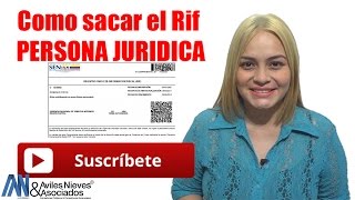 Cómo sacar el RIF PERSONA JURIDICA Explicado paso a paso [upl. by Swann]