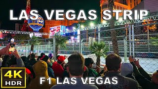 4K HDR Las Vegas Strip Walk  F1 Las Vegas Grand Prix  2023 [upl. by Wanfried]