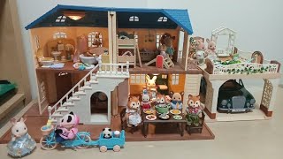 asmr Part 1 Furnishing My Sisters Sylvanian Families Blue Roof House With CarportMaple Manor🏠 [upl. by Gosser]