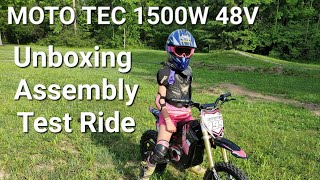 MOTO TEC 1500W 48V Unboxing Assembly and Test Ride [upl. by Tama787]