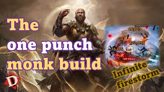 Monk infinite firestorm PvE farm build  Diablo Immortal [upl. by Thenna]