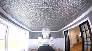 How to Install a Faux Metal Ceiling [upl. by Idner863]