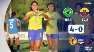 BRASIL vs ECUADOR 40  RESUMEN  CONMEBOL SUB17 FEM  FASE FINAL [upl. by Byron]