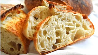 The Best Homemade Artisan Bread Recipe  How to make Open Crumb Rustic Bread  Crusty white Bread [upl. by Let47]