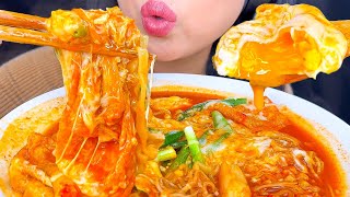 ASMR KIMCHI SPICY NOODLES amp SOFT BOIL EGGS EATING SOUNDS ASMR Phan [upl. by Avik]