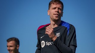 premier entraînement de szczęsny avec le Barça 🧤💙❤️🤩 [upl. by Nydroj695]