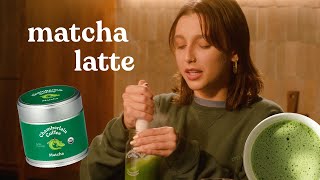 how to make a matcha latte with emma chamberlain [upl. by Hamer]