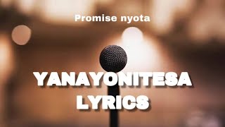 Promise Nyota  Yanayonitesa  lyrics [upl. by Ehcropal]