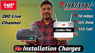 Netplus Fiber Plan Detailed  Netplus New Plan 198  Kaise Lagaye Netplus Wifi amp Android Tv Box [upl. by Placido]