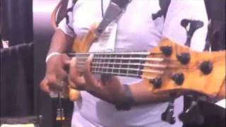 Dameon Reeves visits Marleaux BassGuitars  NAMM 2011 [upl. by Kopp855]