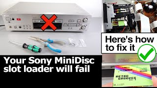 How to fix a faulty Sony MiniDisc slot eject mechanism [upl. by Carilyn]