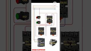 ON delay Off delay timer with contactor connection [upl. by Maharg144]