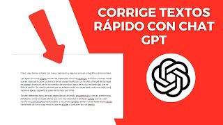 Como CORREGIR textos automáticamente con CHATGPT  2024 [upl. by Yerbua]