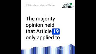 AKGopalan vs State of Madras [upl. by Ethbinium]