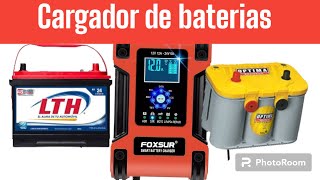 Cargador de baterias inteligente FOXSUR Auto moto reparacion [upl. by Oswal]