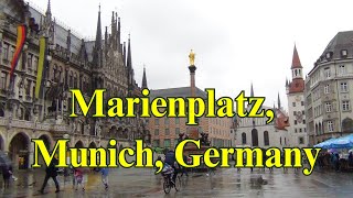 Marienplatz Munich Germany  RathausGlockenspiel  Frauenkirche  Neues Rathaus  Horizons視野 [upl. by Okramed]