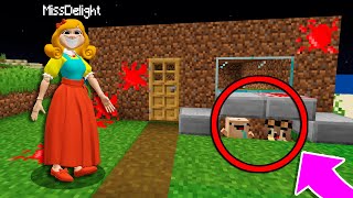 TROLLÉ y ¡ME ESCONDI DE MISS DELIGHT 😂 Bebe Noob EL ESCONDITE en MINECRAFT [upl. by Silvers707]