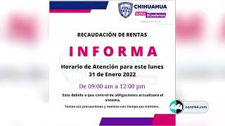 Recaudación de rentas informa horario de atención para este lunes [upl. by Anadal]