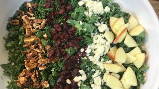 Kale and Apple Salad With a homemade dressing Super food salad [upl. by Josie946]