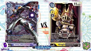 DIGIMON TCG Local match MaloMyotismon Purple vs KingChessmon Black  TEA COFFEE AND GAMES [upl. by Swain707]