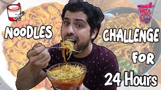 Eating The MOST UNIQUE NOODLES For 24 Hours  Noodles Challenge [upl. by Amat]