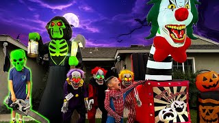 First Halloween Animatronic Set Up  Halloween Fun Inflatables and More [upl. by Kcirdec]