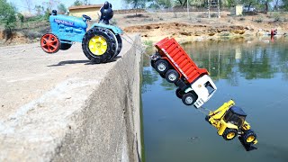 Accident JCB Tipper Truck Pulling Out HMT Tractor  Dumper Truck  Jcb Tractor Cartoon  CS Toy [upl. by Lynn]