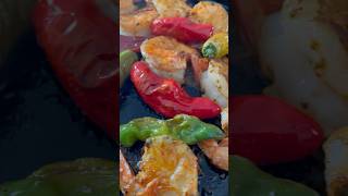 Blistered Shishito Peppers amp Shrimp food cooking peppers [upl. by Ladew]