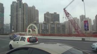 Drive along Shanghais elevated highways 1 [upl. by Corney93]