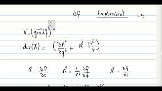 M340 Ex1 grad div and Laplacian in tensor forms مثال1 التدرج و التباعد على شكل تنصور [upl. by Wier]