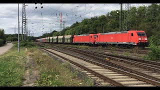 Doubletraction 2 DB Cargo Class Baureihe 185 Electric Locomotives with Iron Ore Train 👍👍👍👍👍👍🚂🚂😎cool [upl. by Brander433]