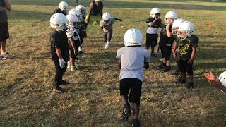 First day of pads 2020 Tackling Drill 6U8U Michigan Youth Football [upl. by Dee]