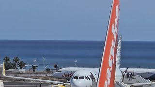 8 MINS of Plane Spotting at Lanzarote AirportACE GCRR Arracife [upl. by Ytissac796]