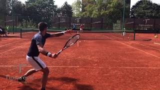 Janko Tipsarevic 2018 practice at Tipsarevic Tennis Academy [upl. by Neelat983]