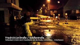 Echaztal Hochwasser in Lichtenstein Unterhausen und Honau im Juni 2013 [upl. by Wera]