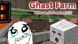 Minecraft Ghast Tear Farm  OnOff switch [upl. by Niryt]