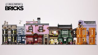 Lego Harry Potter 75978 Diagon Alley Speed Build [upl. by Timms]