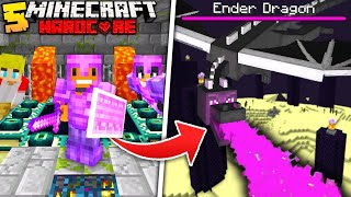 FIRST TIME Defeating The Ender Dragon in Minecraft Hardcore [upl. by Fries829]