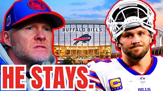 SEAN MCDERMOTT EMOTIONAL as BUFFALO BILLS Send LOUD MESSAGE SEAN WILL NOT BE FIRED Josh Allen NFL [upl. by Nai]