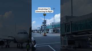 Aerobridge✈️ connecting to flight indigo hyderabad aviation airport travel aerobridge [upl. by Graubert]