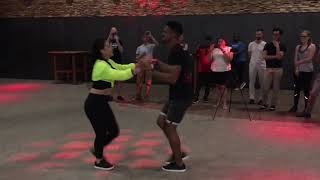 Junior amp Carolina dancing Dominican Bachata at Bachata Mania Festival 2019 Sunday [upl. by Nomled233]