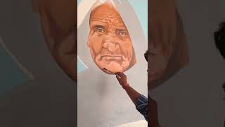 BALBIR KAURoldest voter of HARYANA art painting trending viral acrylicpainting youtubeshorts [upl. by Ober817]