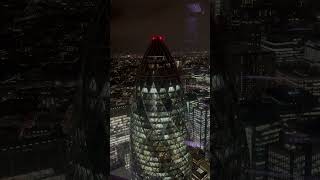 Gherkin at night from Cheesegrater london highrise cityoflondon [upl. by Obau127]