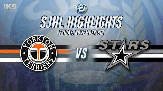 HIGHLIGHTS Yorkton Terriers  Battlefords North Stars Nov 8 2024 [upl. by Nyrual]