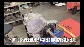 How To Replace Harley 4 Speed Transmission Seal w Added Sealing Trick [upl. by Luckett]