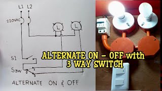 3 Way Switch Alternate ON and OFF Wiring Tutorial w 2 Gang Switch  Local Electrician [upl. by Salokin459]