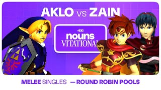 Nounsvitational 2024 Aklo Link vs Zain Marth  Roy  SSBM Melee Round Robin Pools [upl. by Einahc]