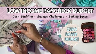 Detailed BUDGET WITH ME  CASH STUFF MY WALLET  USING LOW INCOME  PAY 2 BIWEEKLY  SEPTEMBER [upl. by Thomey]